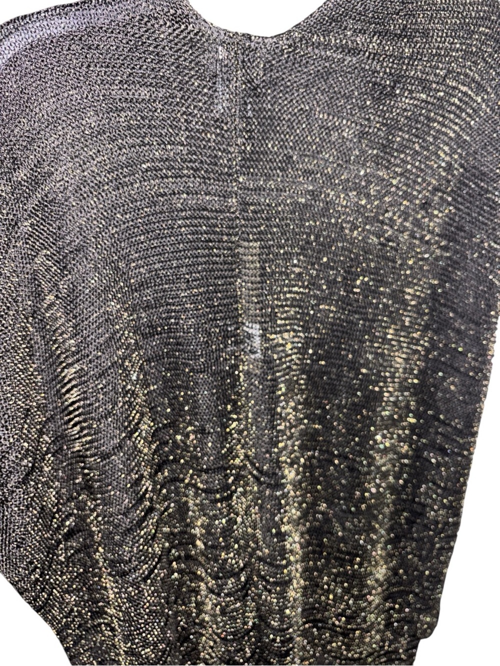 Metallic Open-Front Short-Sleeve KIMONO - Black & Gold, NWT RT $64 - Picture 5 of 7